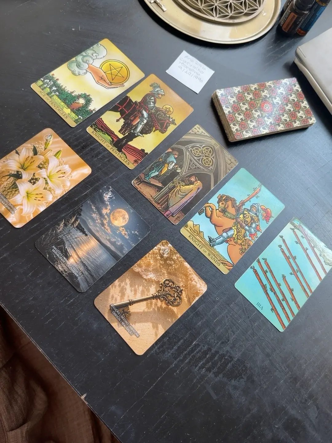 Cartas de Tarot abertas